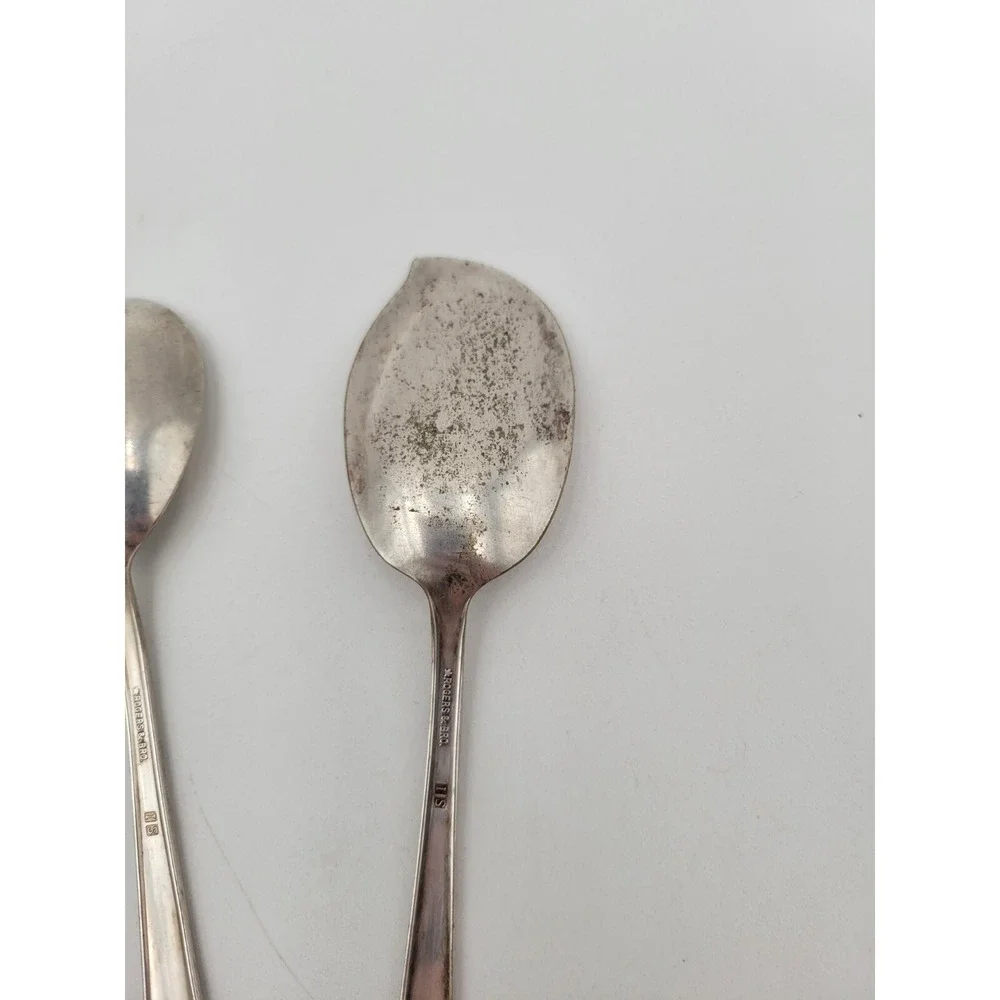 Rogers & Bro silverplate flatware Starlight Serving‎ Spoon Sugar Butter Jelly